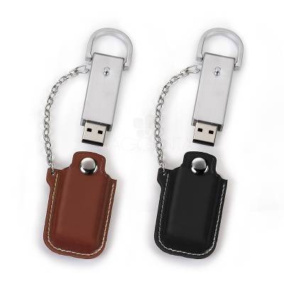Pen Drive para Brindes com Capa de Couro
