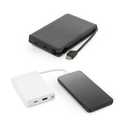 Power Bank 10000mah Com Cabo Integrado Personalizado