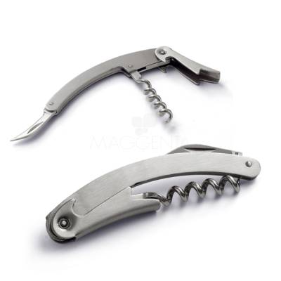 Saca-Rolha de Metal com Mini Canivete Personalizado