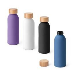 Squeeze Alumínio 550ml Tampa Bambu Personalizado