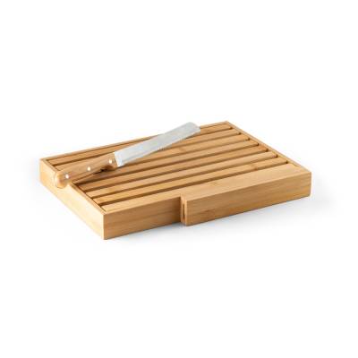 Tábua para Pão em Bambu com Faca Personalizada